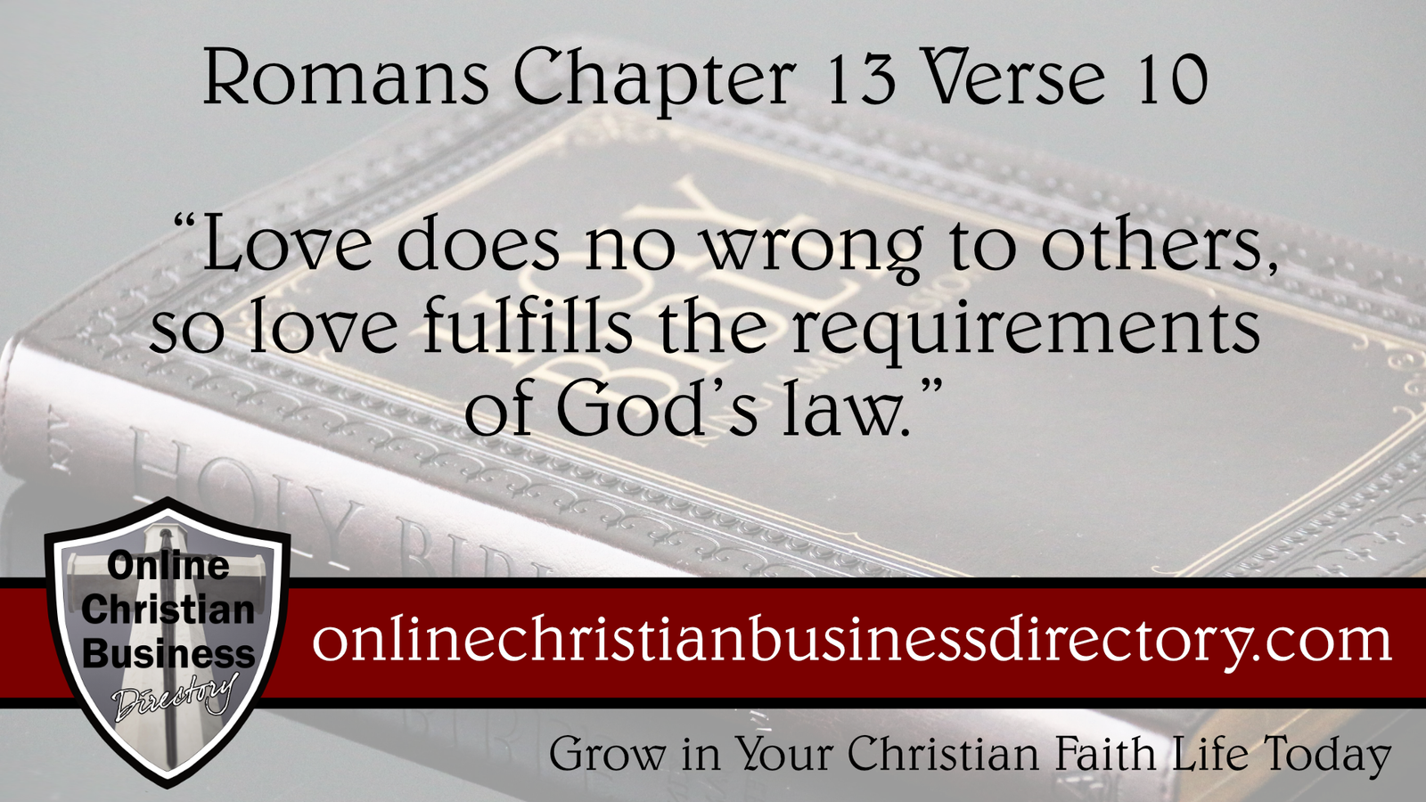 Romans Chapter 13 Verse 10