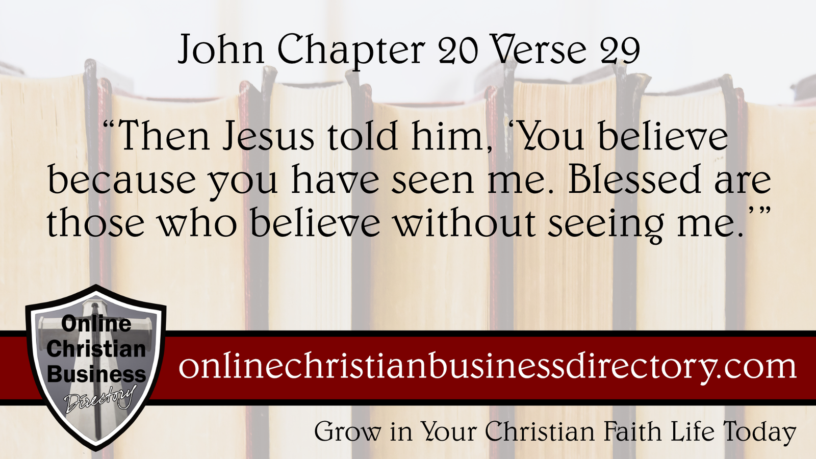 John Chapter 20 Verse 29